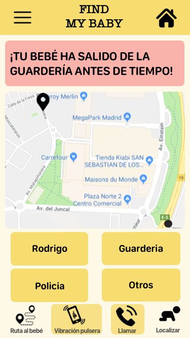 pantallas proyecto findmybaby