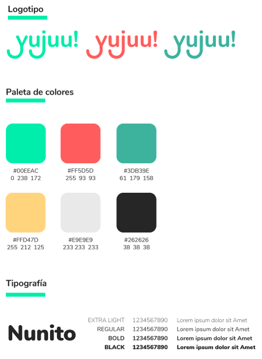 sistema diseño proyecto yujuu